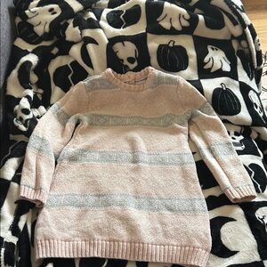 Adrienne Vittadini Soft Pink and Gray Striped Sweater*